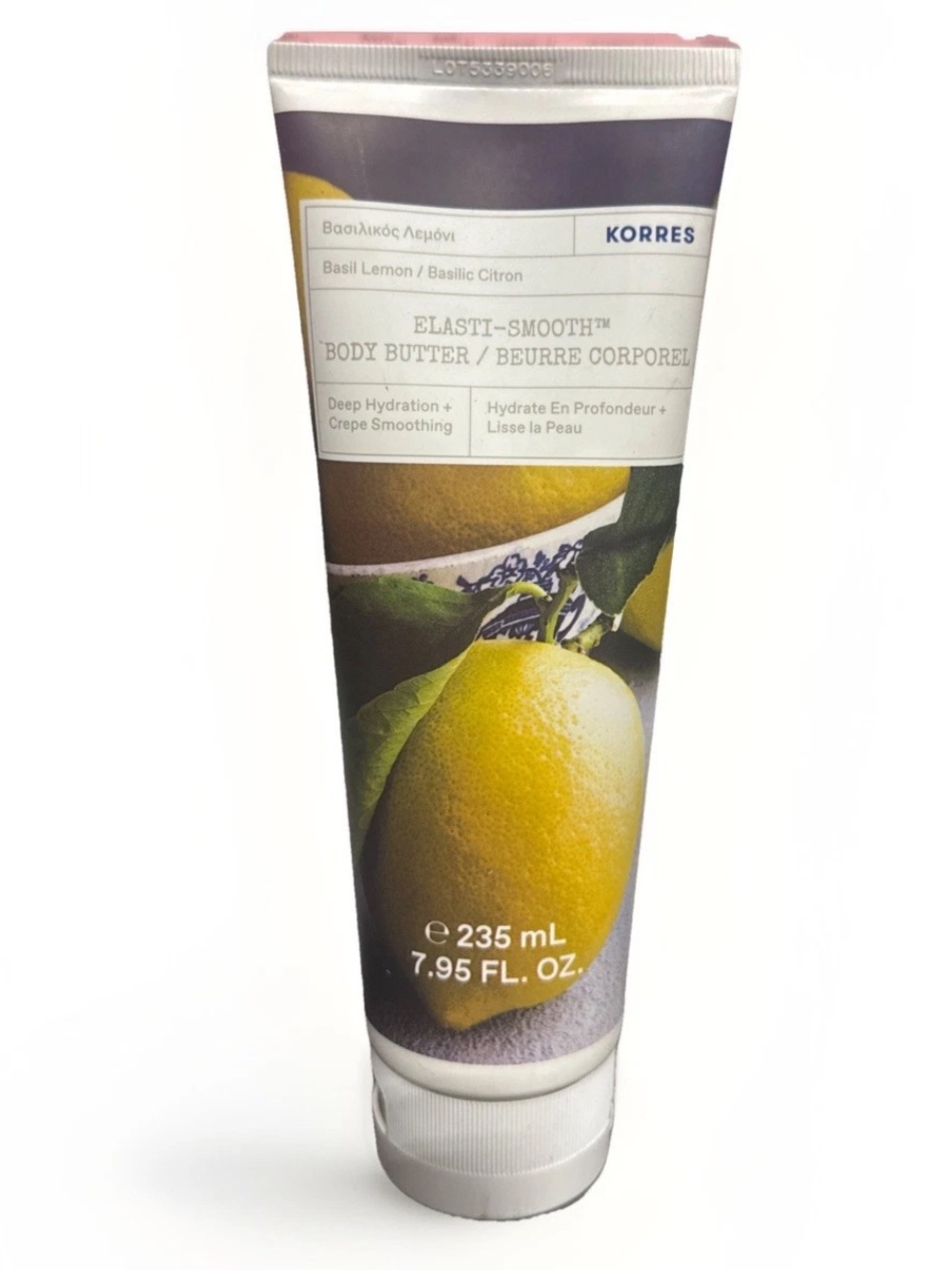 Korres Elasti-Smooth Body Butter in Basil Lemon 235ml BRAND NEW/SEALED